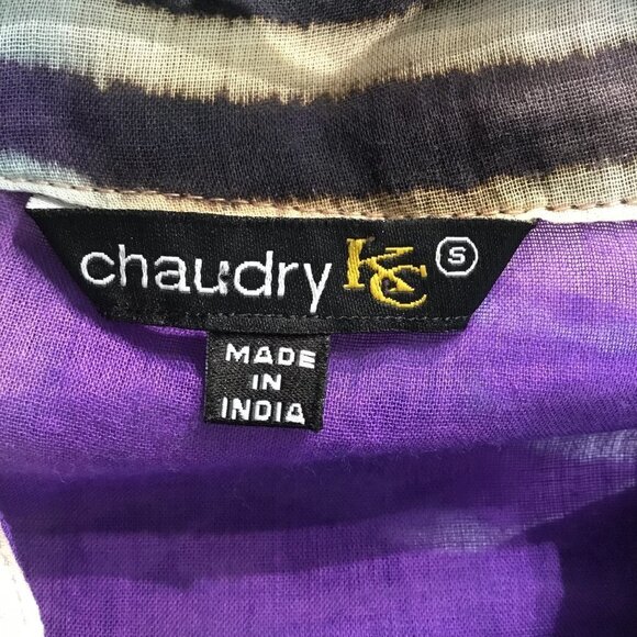 Chaudry KC Sheer Tie Dye Button Up Top - Picture 3 of 4